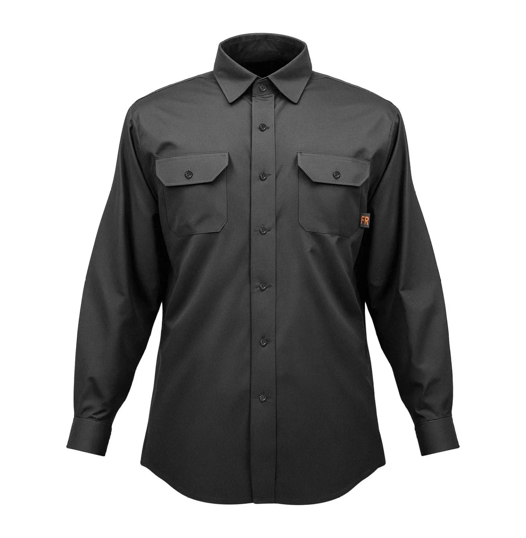 Flame Resistant Welding Jacket 7oz FR Cotton, Men's Welding Shirt, ATPV 9.2 Arc Rating, Machine Washable, Heat Resistant Workwear - XL Black Size XL