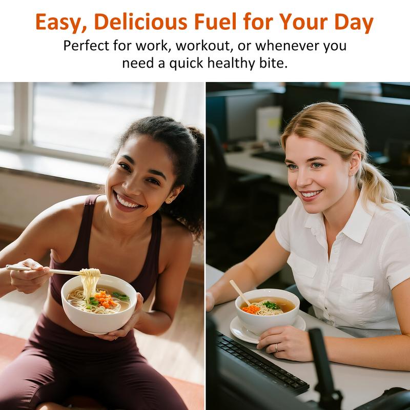 Healspot High-Protein Instant Ramen – Golden Umami Flavor, 6-Pack, Non-Fried Plant-Based Noodles with Broth, 32g Protein, Low Fat, Low Carb, Non-GMO