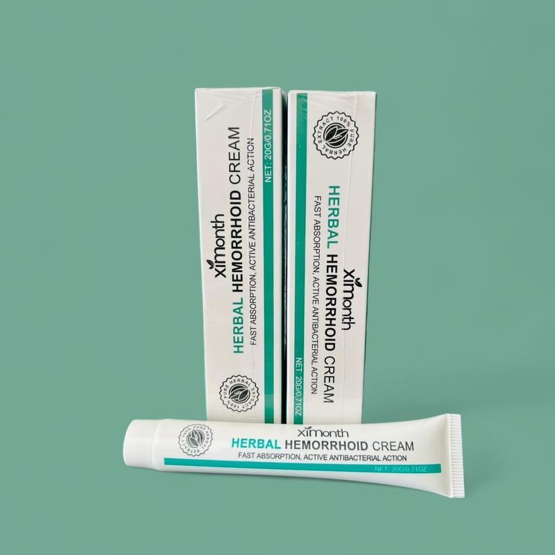 Ximonth Herbal Hemorrhoid Cream – Fast Absorption, Active Antibacterial Action, for Men & Women (20g)