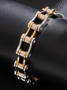 Punk/motorcycle Style Alloy Chain Bracelet, Simple and Versatile, Perfect for Daily Wear, Unisex, Ideal Gift for Friends