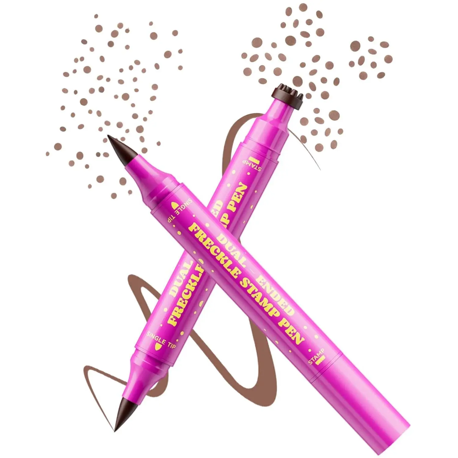 Waterproof Freckles Pen, Faux Freckle Stamp with Fine Tip Eyeliner for Natural Realistic Freckles, Long-Lasting Effortless Makeup, Perfect for Daily Wear, Cosplay and Face Beauty Looks