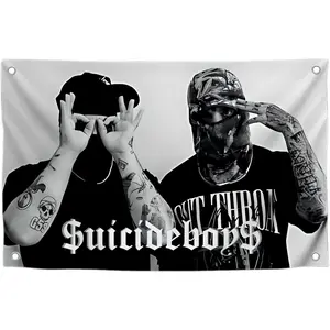 Suicide Music Boys Single Sided Flag 40x60inch - America Pop Singer Banner - Wall Tapestry Poster Signs Decor for Bedroom or Colleg