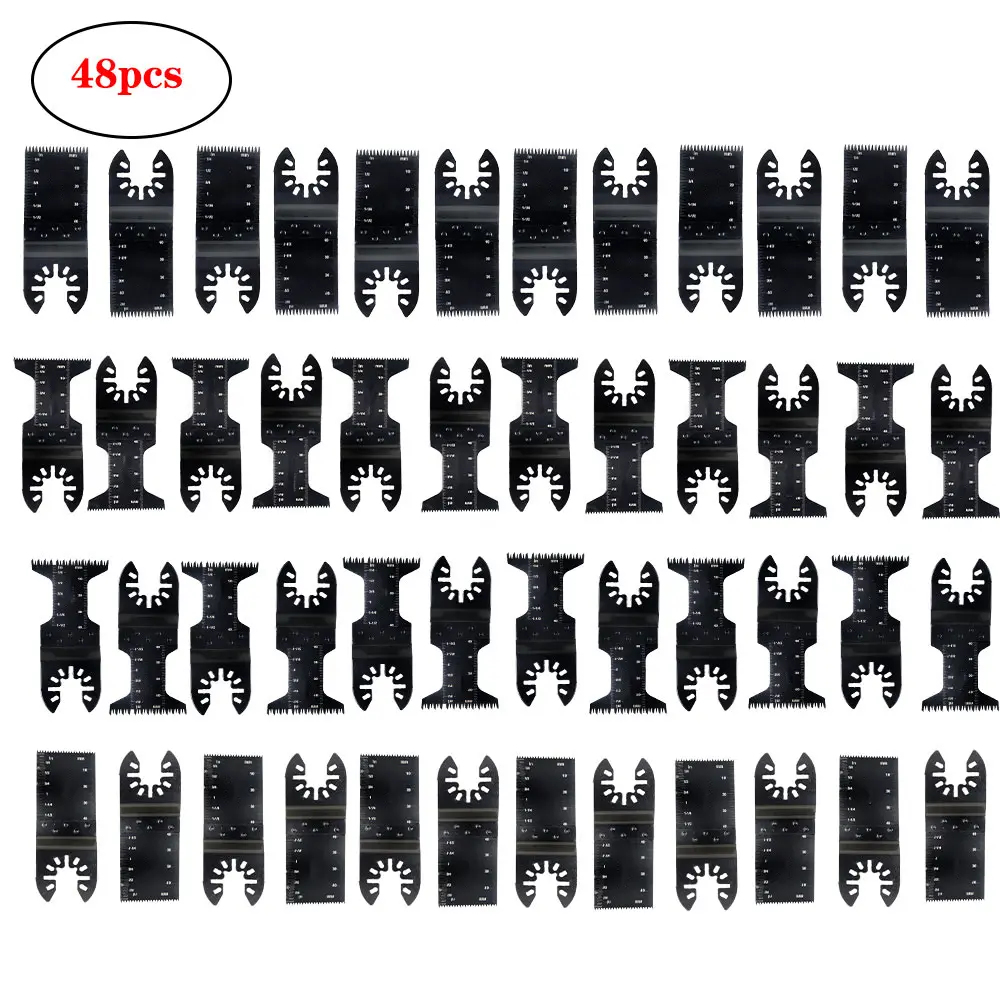 dealsforyoudays findmall 48Pcs Oscillating Tool Accessories Set 1-3/8, 1-3/4 Inch Multi Tool Blades Oscillating Saw Blades Accessories, Replaceable Blades