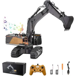 VEVOR Remote Control Excavator Toy 15 Channel 3 in 1 Remote Control Digger with Metal Shovel 1: 14 Scale RC Excavator with Light Sound Full Functional Construction Vehicles for Kids 2 BatteriesVEVOR Super Brand Day