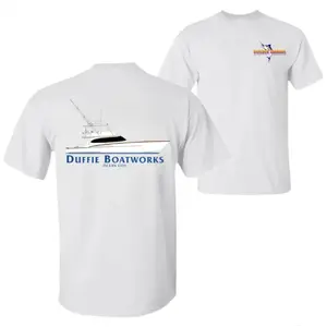 Duffie Boatworks x Sunset Marina Offshore Adventure T-Shirt, Boat Graphic Tee, Soft Cotton Unisex Shirt, Nautical Apparel for Men & Women, Boat Enthusiasts Gift - KitchenEra