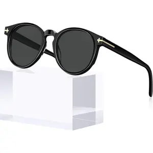 1pc Unisex Round Polarized Sunglasses, Vintage Handmade Gold Filigree Frame UV Protection Shades