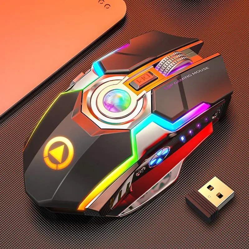 Office Gaming Wireless Mouse, Multifunctional RGB Light Gaming Mouse, Best Gift for Gamers