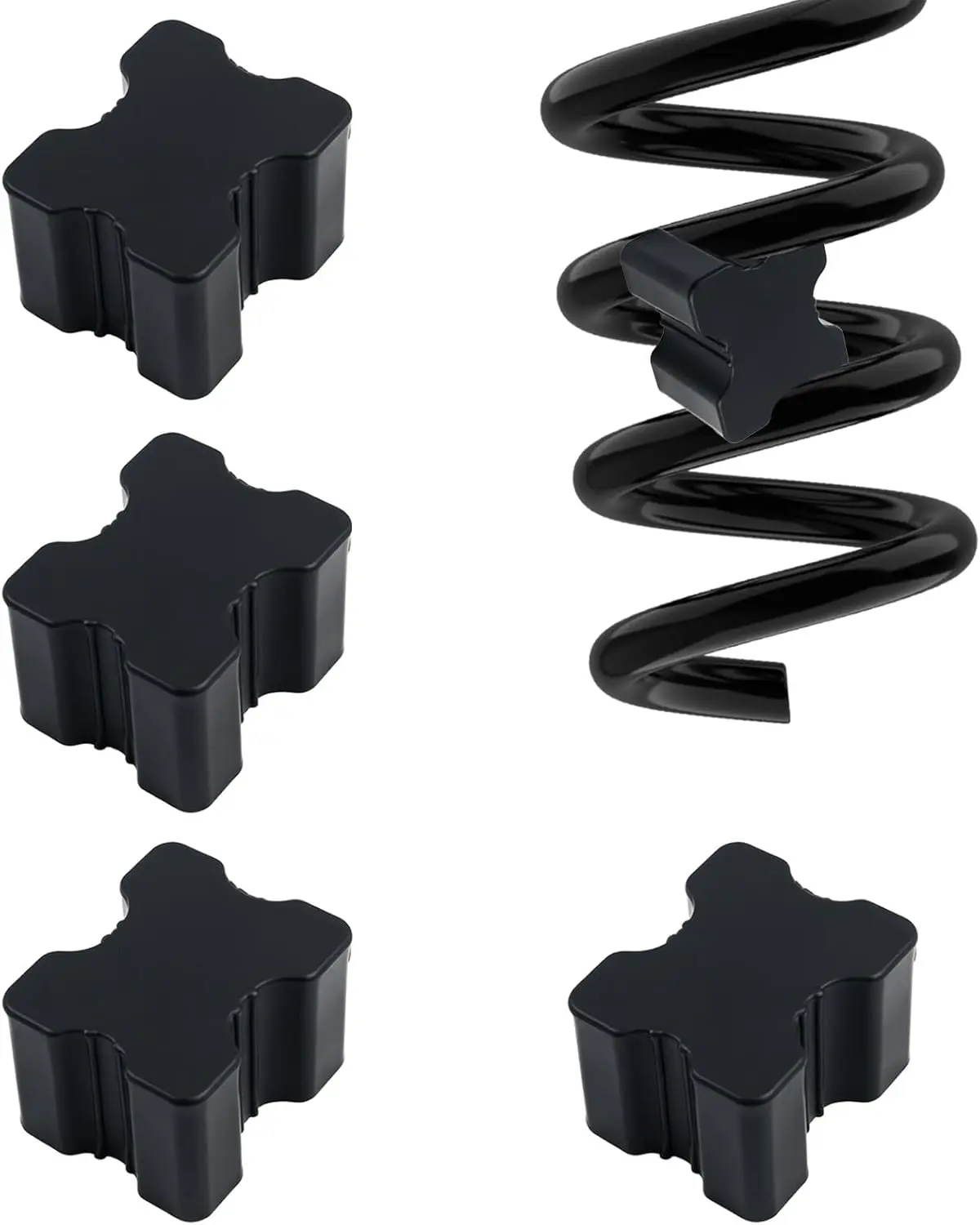 Car Coil Spring Spacers,Heavy Duty Rubber Lift Blocks for Enhancing 1" to 1.5" Spacing Spring Rate,Universal FrontRear Coil Springs Spacers Car Accessories (4PCS)