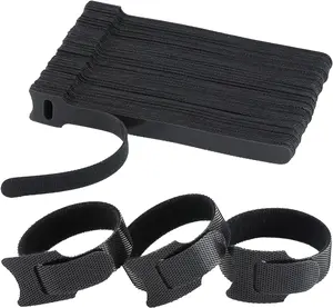 120PCS 6 Inch Reusable Cable Ties Wire Ties Cord Organizer Cable Organizer Adjustable Cable Management Black