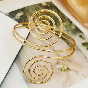 Spiral pattern bracelet, suitable for women's daily wear, Boho Women's Bracelet