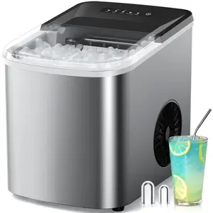 Countertop Ice Makers, 9 Ice Cubes in 3.5 Minutes, Self-Cleaning Ice Machine with 2 Bullet Sizes for , Camping, RV, Parties sous vide princess  house  blender storage bin ge profile Opal Nugget Ice Maker Conversion Kit Icemaker ice basket Automatic