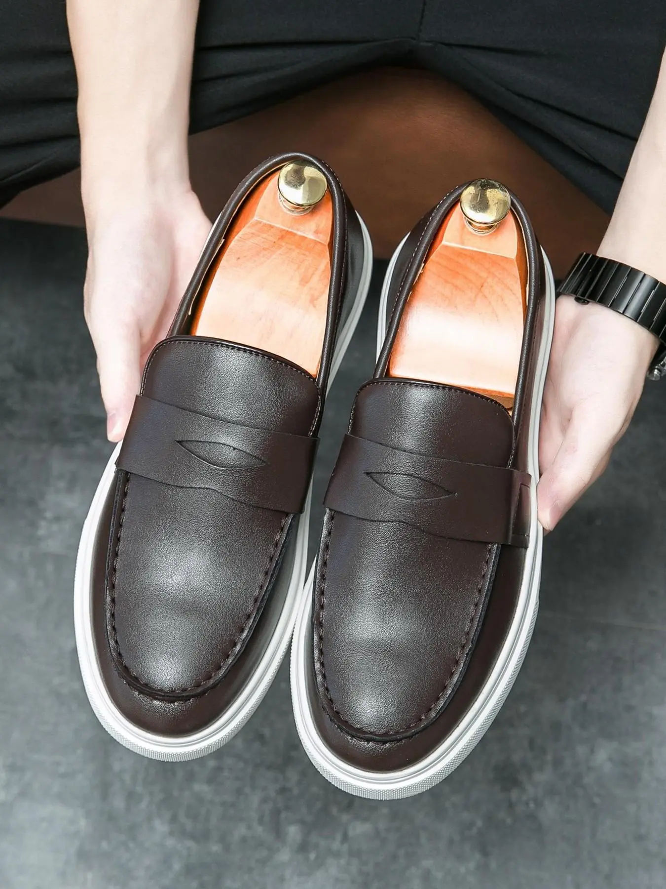 Men's Fashionable Loafers Shoes, Casual Comfortable Slip-on Loafers for Daily Wear, Breathable Non-slip Shoes for Men