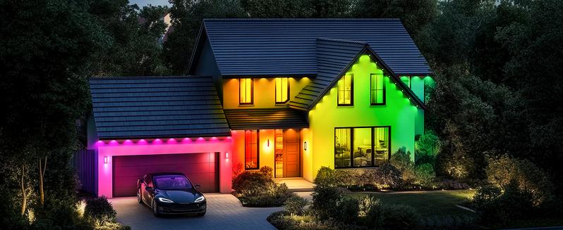 Permanent Outdoor Lights Waterproof IP65, 100Ft Smart RGB 72 LED Eaves Lights APP Control DIY Scene Modes for Christmas Decorations,House, Outdoor, Garden Decor, Work with Alexa, Google Assistant