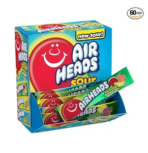 SOUR Bars, Variety Bulk Box, Sour Watermelon Punch, Blue Blast, and Lemon Berry Squeeze flavored candy, 60 Individually Wrapped Full Size Bars
