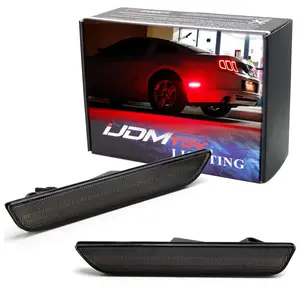 iJDMTOY Smoked Lens Red Full LED Rear Side Marker Light Kit For Ford 2010-14 Mustang, Powered by 45-SMD LED