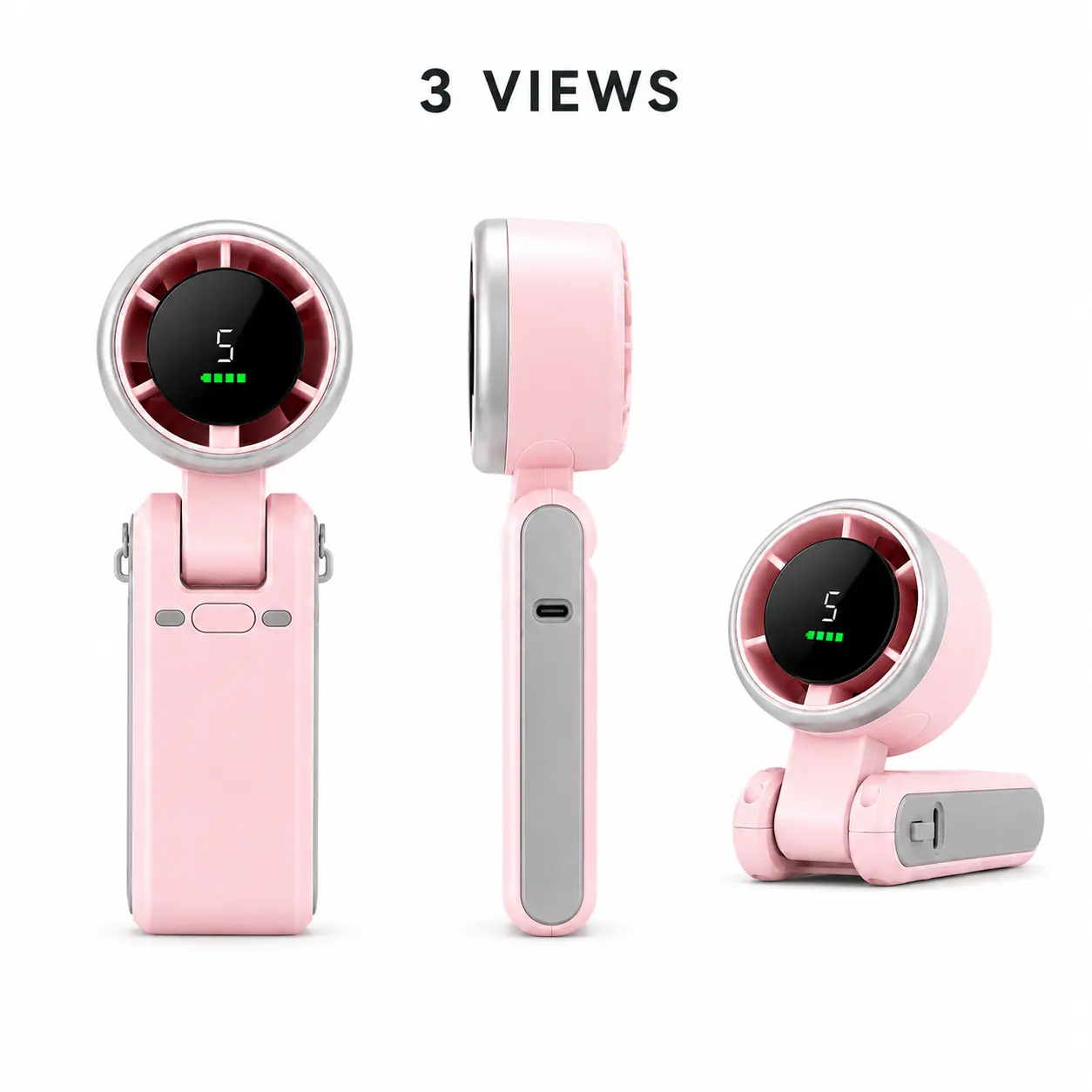 Turbo Mini Pocket Handheld Fan Ornament, High-Speed Turbine Jet Airflow, USB-Rechargeable Long-Lasting Battery Cooling Gadget, SummerTok Trending Heatwave Fix, Lightweight Party Gift for Outdoor Travel