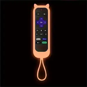 Luminous Remote Control Cover, Home Storage Remote Case with Lanyard, Halloween Decor Remote Control Protector Compatible