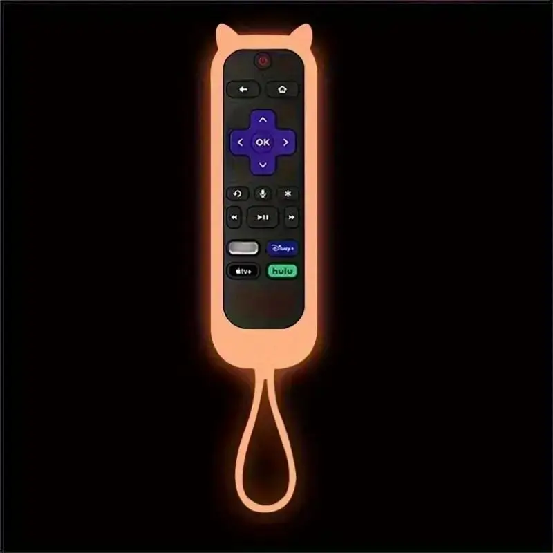 Luminous Remote Control Cover, Remote Case with Lanyard, Halloween Decor Remote Control Protector Compatible with TCL Hisense Roku TV