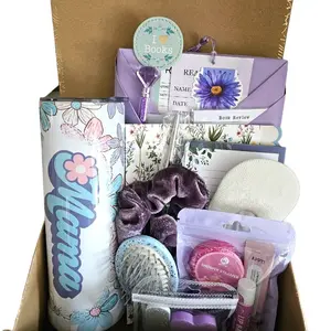 Mother's Day Blind Date with a Book Gold Box - Includes 1 Paperback or Hardcover Book, 20oz Stainless Steel Tumbler, Canvas  Tote, Socks, Scrunchie, Bookmark, Notebook & More - Gift