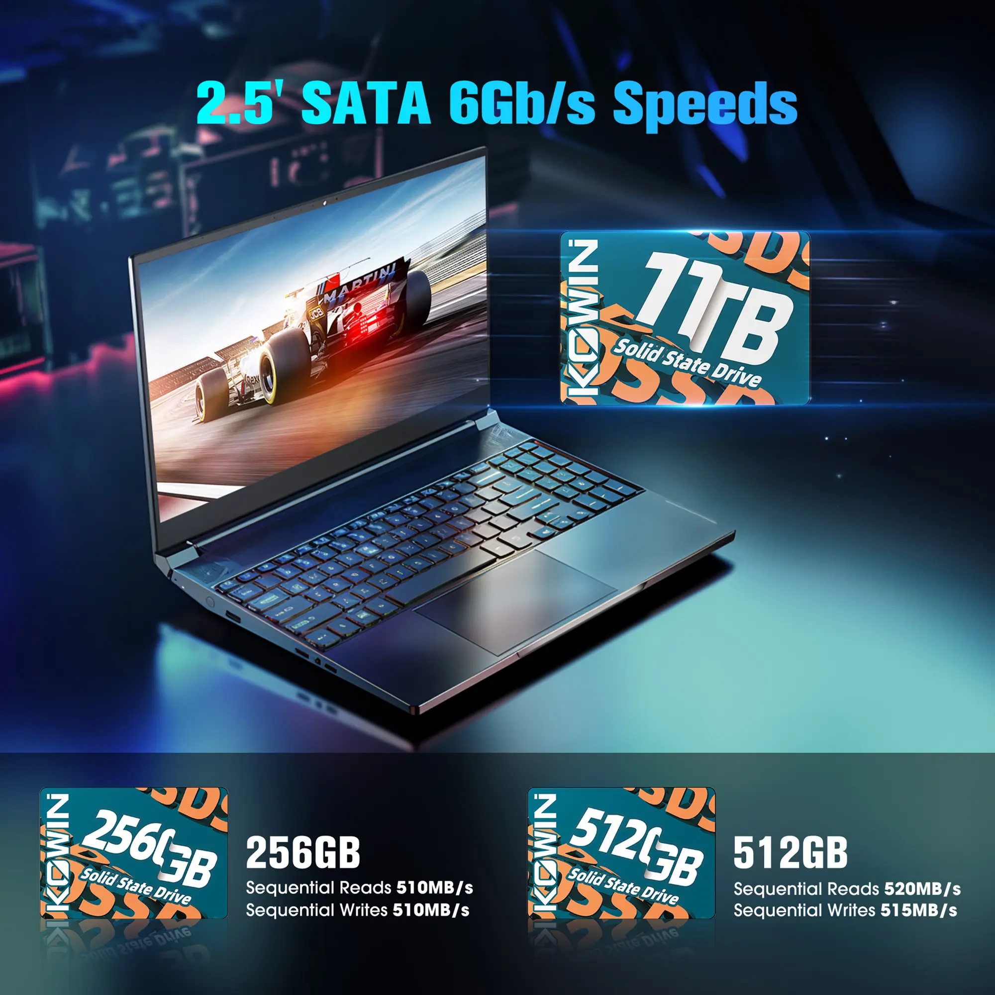 KOWIN CAS100 2.5” SATA III SSD 1TB for PC Desktop High Durability