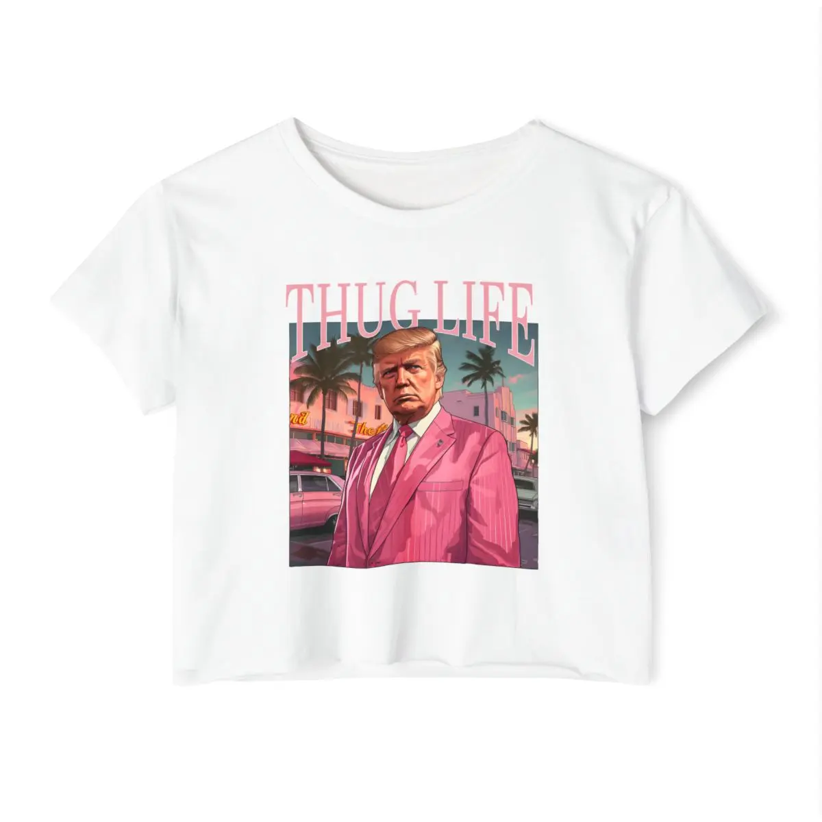 Thug life Trump Women's Festival Crop Top