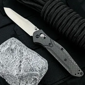 Hot Sale High Quality 940 Pocket Folding Knife D2 Steel Blade Carbon Fiber Handle EDC Jungle Camping Knife Multi-Purpose Outdoor Knife Tactical Equipment Emergency Survival Gear