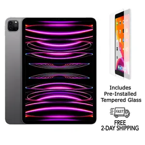 Refurbished iPad Pro 11" (WiFi + Cellular Unlocked) - Good Condition (WiFi + Cellular Unlocked) with Pre-Installed Tempered Glass & 1 Year Warranty (2022)
