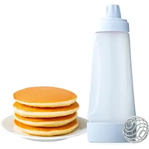 Pancake Batter Dispenser and Mixer with BlenderBall Wire Whisk, Bottle for Pancakes, Crepes, Waffle, Muffins, Cupcakes