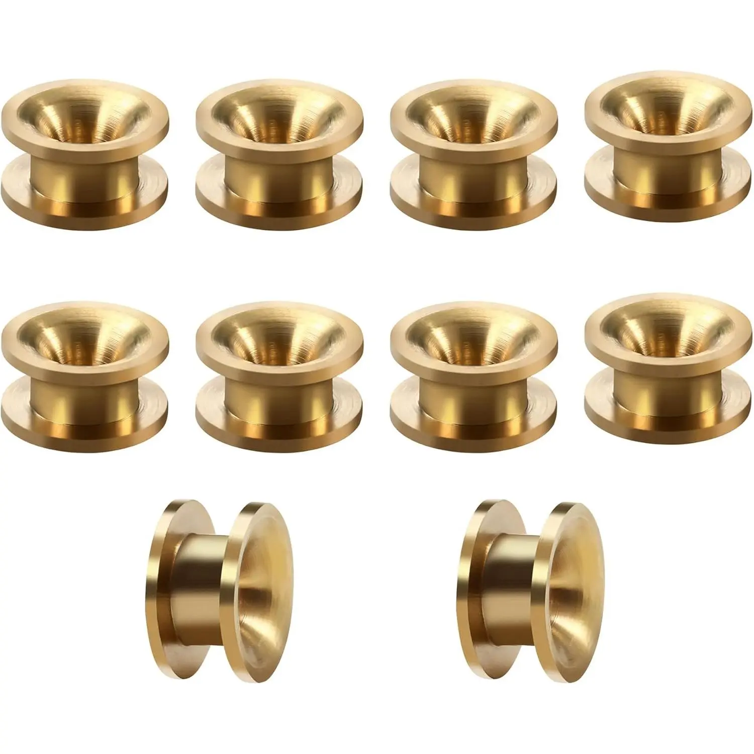 Universal String Trimmer Head Eyelets - 10 Pack Brass Weed Eater Replacement Parts Compatible with Troy-Bilt, Craftsman, and More, Ideal for Lawn Mowers, Strimmer, and Brush Cutters