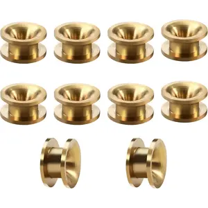 Universal String Trimmer Head Eyelets - 10 Pack Brass Weed Eater Replacement Parts Compatible with Troy-Bilt, Craftsman, and More, Ideal for Lawn Mowers, Strimmer, and Brush Cutters