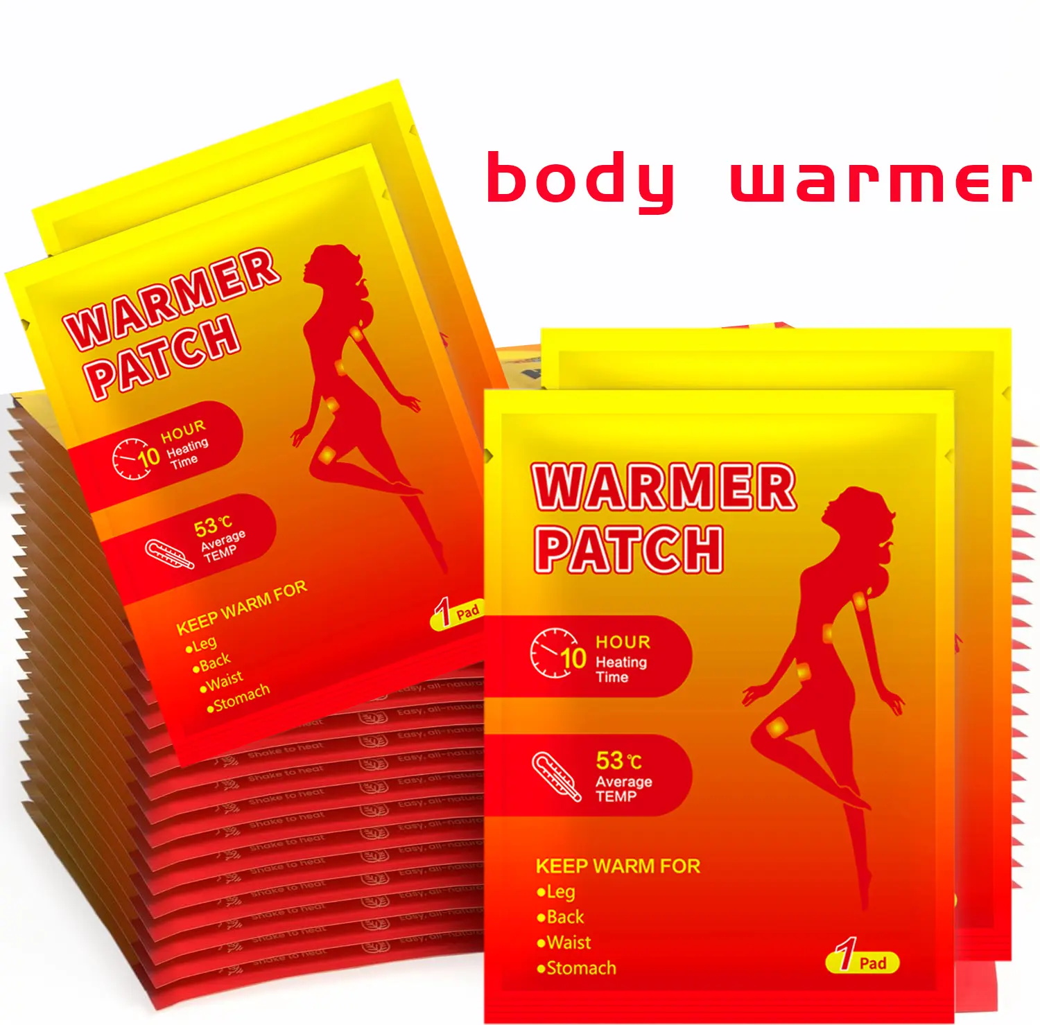 Long-Lasting Hand and Body Warmers, 10 Pack - Air-Activated, All-Natural and Odorless Heat Packs with Up to 18 Hours of Warmth for Outdoor Sports, 10Pack
