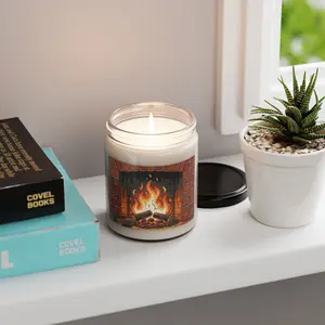 Cozy Fireplace Scented Soy Candle, 9oz | Apple Harvest.