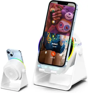 Muha Foldable Cell Phone Stand, C4 Portable Aluminum Phone Holder, Adjustable Phone Dock Cradle for iPhone 17/16/15 Pro Max Air, Small Tablets, Smart Phones, Women Men Gift for Fathers Day Smartphone Cellphone Folding