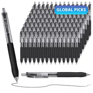 STAGEEK GX2 0.5mm Gel Pens (12/24 Pcs), Quick-Dry Smooth Writing Fine Point Pens, Retractable Leather-Like Black Ink Stationery Supplies for Students, Business, Journaling, School, Office #GLOBAL PICKS