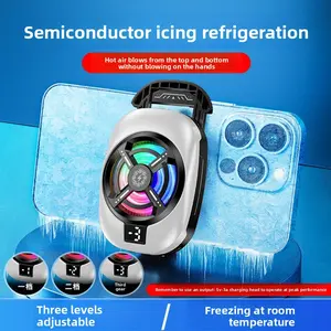 Semiconductor Phone Radiator with Digital Display Light-Off Function Ice-Cooling Cooling Tool for Gamers & Daily Use
