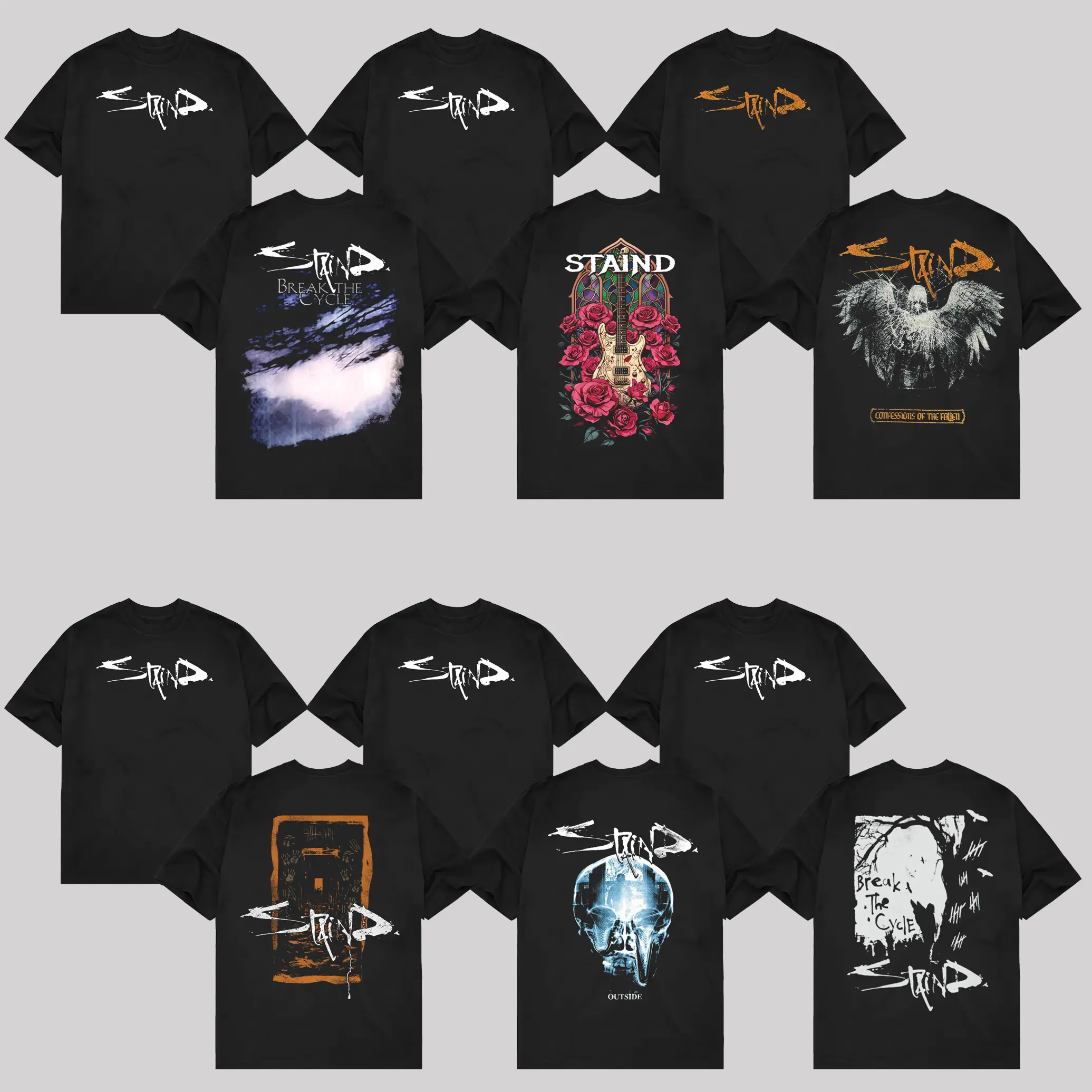 [Collection] Staind Band Unisex T-shirt, Vintage 90s Graphic Premium Tee For Fans, Rock Band Y2K Cotton Short-sleeve T-Shirt, Crewneck Menswear Streetwear Clothes, Gift For Him Her, Gift For Friend