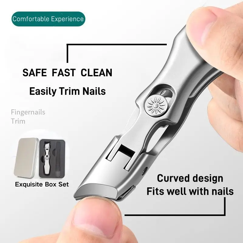 Ultra Wide Jaw Opening Nail Clipper Set,Sharp Stainless Steel Nail Clippers for Tough Nails, Clippers for FingerNails Toenails, Men &Women  Nail Art nail  drill christmas haul 2024