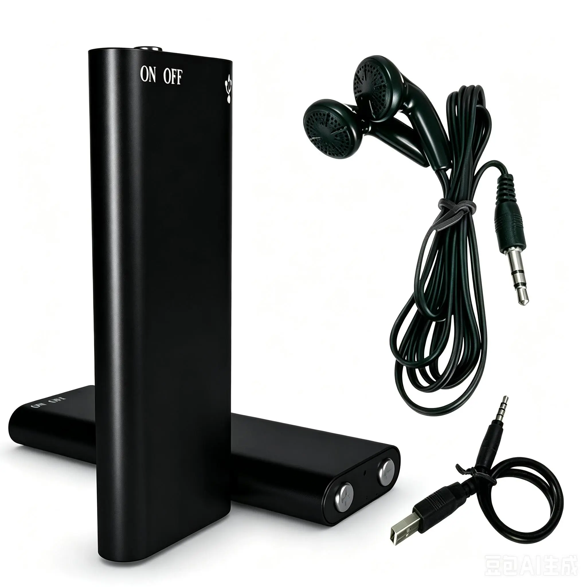 Professional Ultra-Thin Tiny HD Digital Voice Recorder - 4-32GB Storage, Sound-Activated, Noise Reduction, 8GB MP3 Player Functionality Black Audio Recording Durable