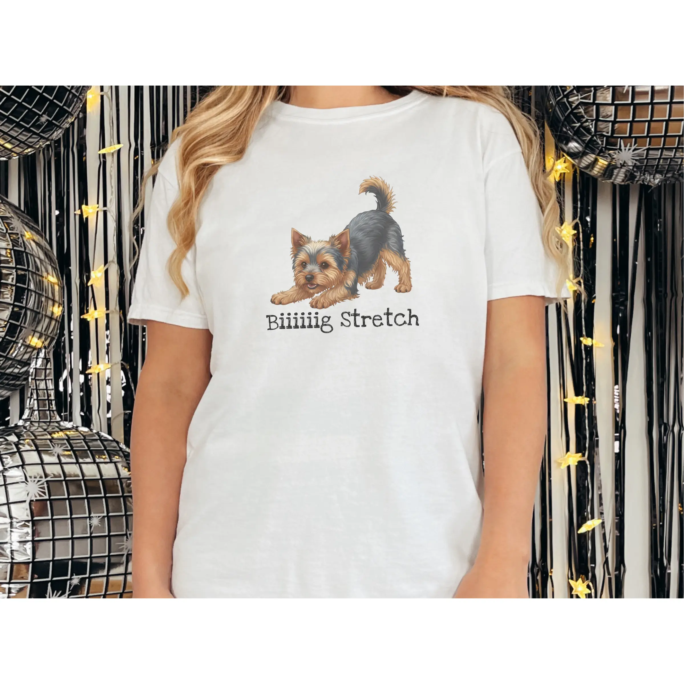 Yorkie Stretch Shirt Funny Dog Mom Dad Gift Yorkshire Terrier Tee