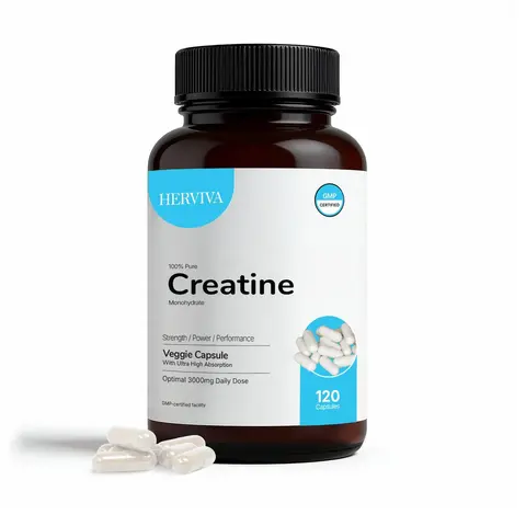 Creatine Monohydrate Capsules - 3000mg Unflavored Fitness Supplement for Muscle Strength, Power, Energy Support, 120 Easy-to-Swallow Capsules for Youth Body Health