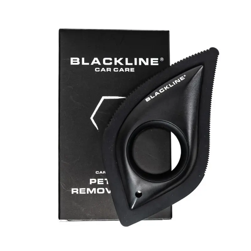 BLACKLINE Seatsafe Rubber Bristles Pet Fur Remover Brush - Fast, Effective Car Interior Cleaner Supplies, Ergonomic Grip, Gentle on Upholstery & Fabric Seats, Handles Mats & Rugs, Cars and Home Use, Durable and Easy to Clean, Satisfying to Use