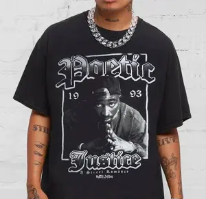 Classic Hip Hop Style Tupac Shakur Shirt Gift for Fans T Shirt