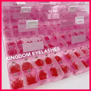 6D Red Handmade Lashes - Mixed Lengths