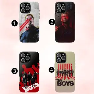 The Boys Superhero iPhone Case – Dark Anti Hero TV Series Aesthetic Phone Cover, Laser Eyes Villain Graphic Design Protective Case for iPhone Models