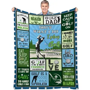 Golf Gifts for Men - Unique Blankets for Dad, Birthday & Christmas - Best 50"x60" Golfing Gift