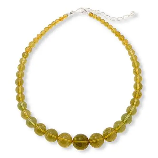 Mine Finds by Jay King Compressed Green Amber Graduated Bead 18" Necklace