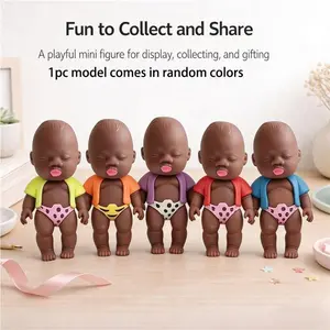 Mini Stress Relief Toy, Cute Squeeze Fidget Doll, Small Sensory Desk Toy for Adults and Kids, Novelty Pressure Relief Toy for Home Office Party Favor (Purple dot)