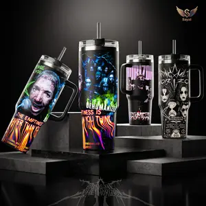 Dehumanized BRING ME THE HORIZON BMTH Can You Feel My Heart Sempiternal METALCORE Sayal 40 oz Vacuum Insulated Cup Straw 12H Hot Cold Music Lovers Aesthetic Vibes Grunge Rock Splash-Proof Stainless Steel Comfort Handle Mug For Fans