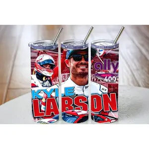 Kyle Larson Tumbler, 20oz Travel Mug, Gift for racing fan, NASCAR fan