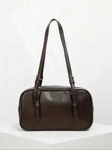 Women's PU Leather Shoulder Bag, Vintage Style Bowling Ball Design Crossbody Handbag, Casual Fashion Accessory for Fall & Winter Seasons